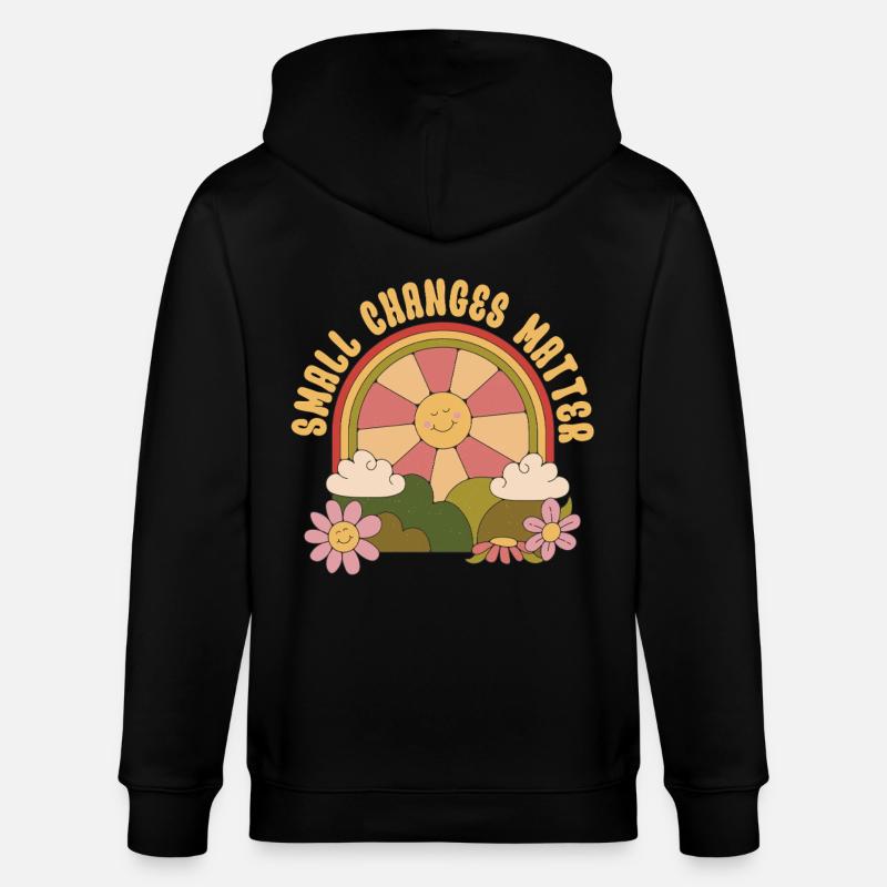 Ecologist Ecology Small Changes Matter - Stanley/Stella CULTIVATOR  Unisex Organic Hooded Jacket - black