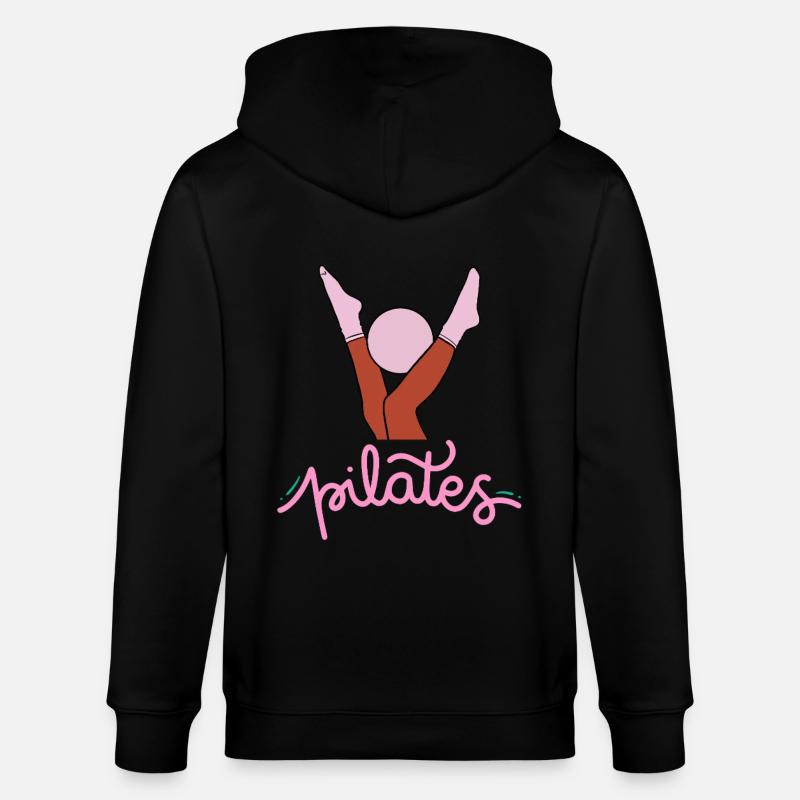 Pilates Élan Rose - Veste à capuche bio CULTIVATOR Stanley/Stella Unisexe - noir