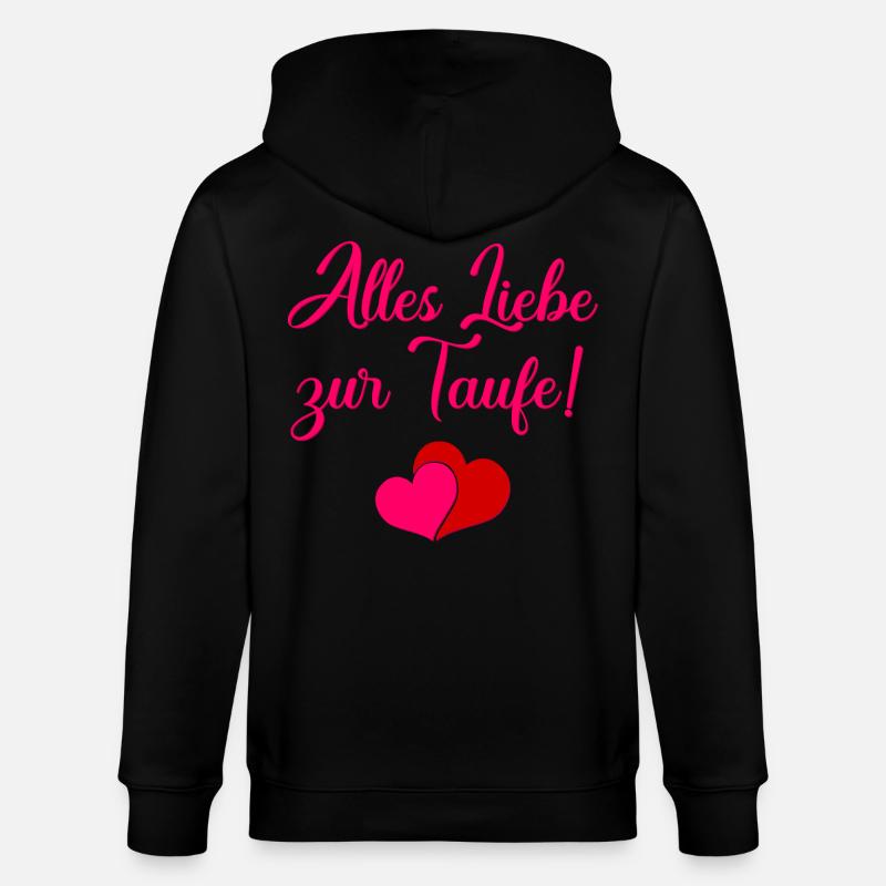 Paroles de baptême Bébé du baptême - Veste à capuche bio CULTIVATOR Stanley/Stella Unisexe - noir