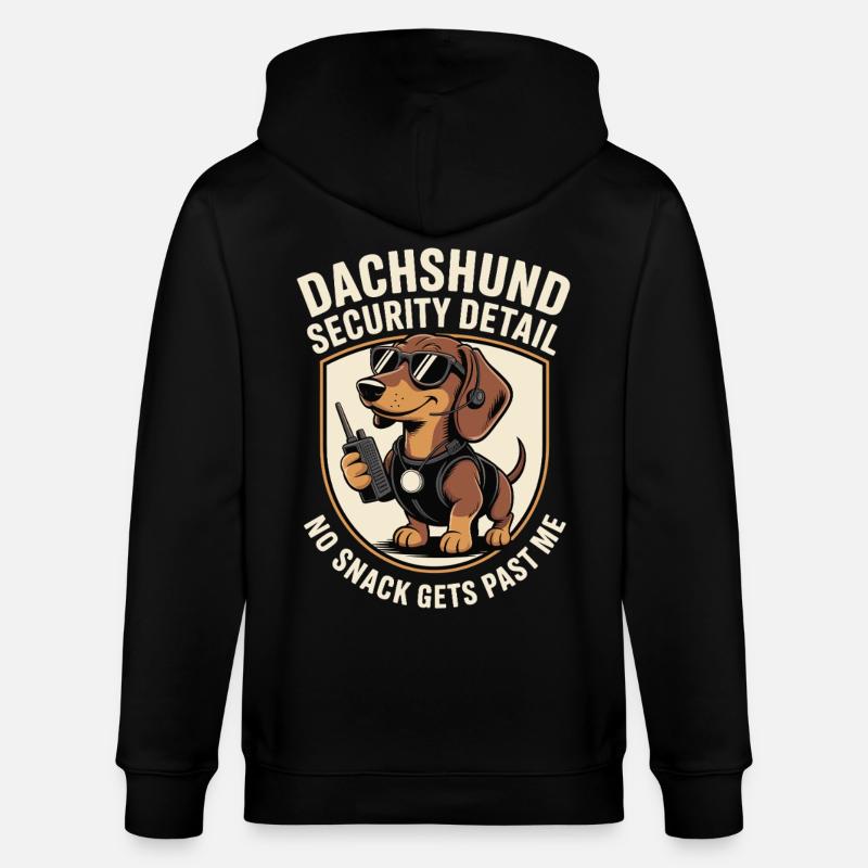 Dackel Snackwache - Stanley/Stella Unisex Bio-Kapuzenjacke CULTIVATOR  - Schwarz