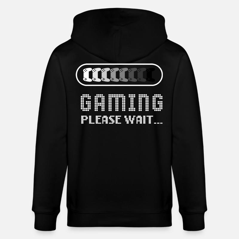 Gaming_please_wait - Stanley/Stella CULTIVATOR  Unisex Organic Hooded Jacket - black