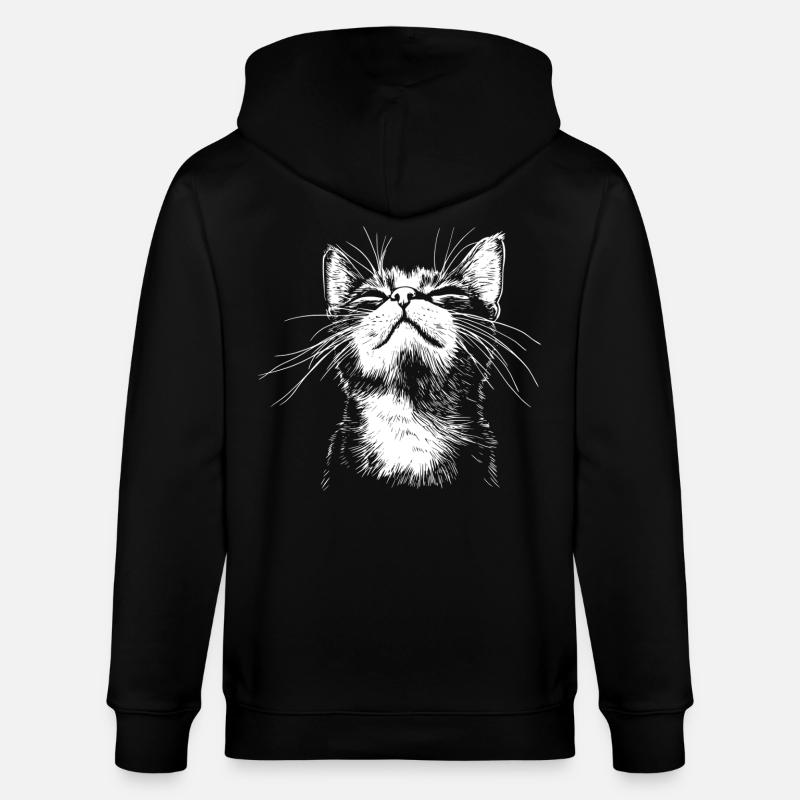Drôle de Chat - Veste à capuche bio CULTIVATOR Stanley/Stella Unisexe - noir