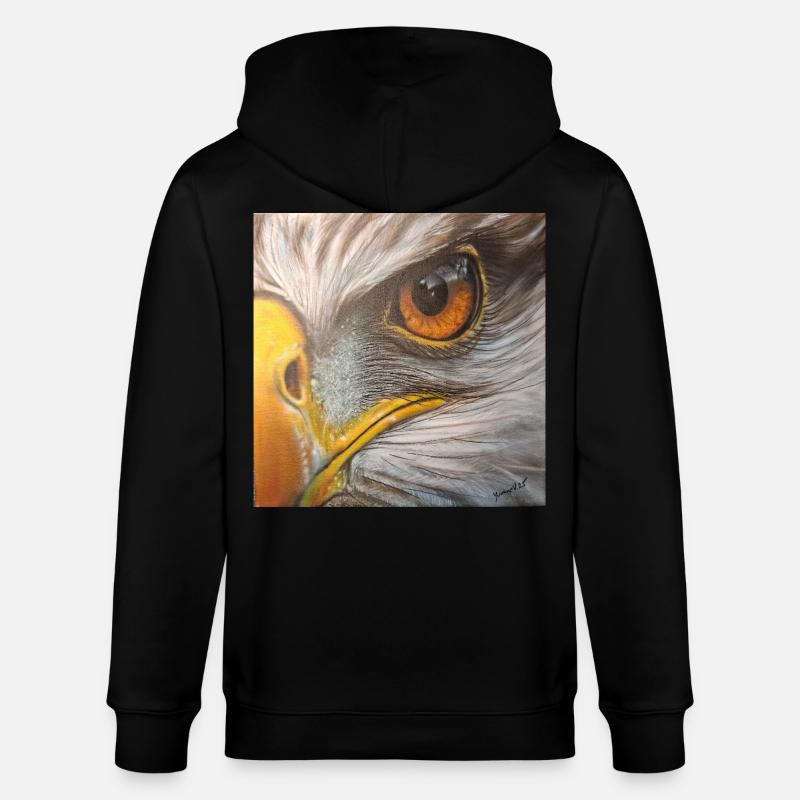 Œil d’aigle - Veste à capuche bio CULTIVATOR Stanley/Stella Unisexe - noir