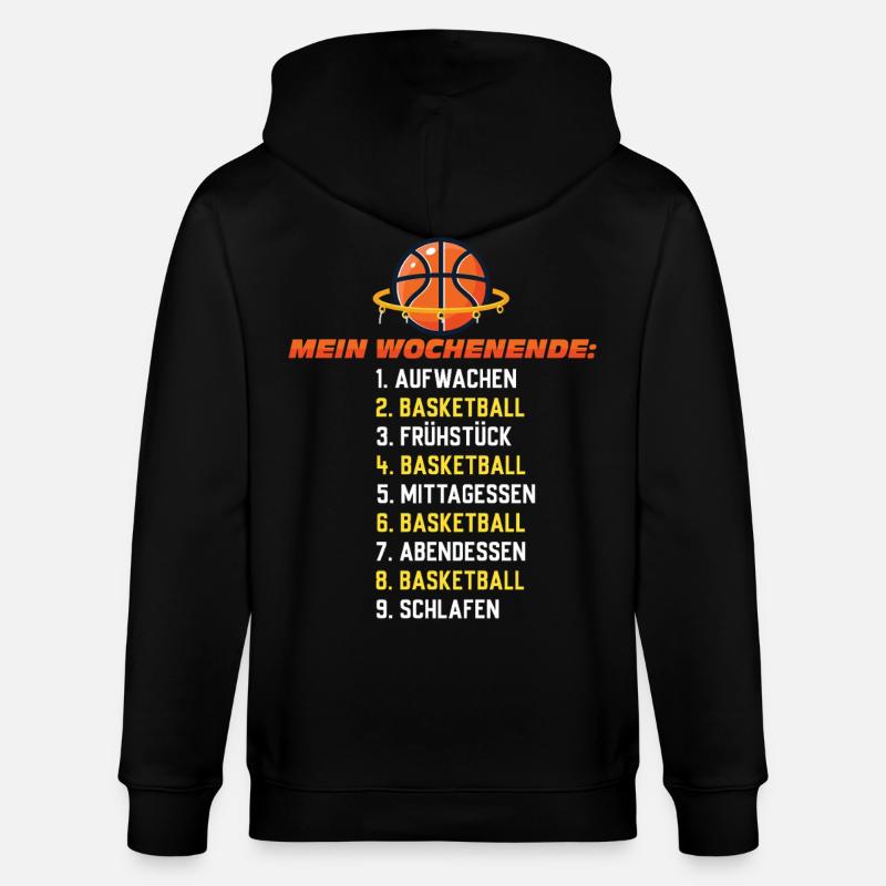 Basketball Weekend – Geschenkidee - Stanley/Stella Unisex Bio-Kapuzenjacke CULTIVATOR  - Schwarz