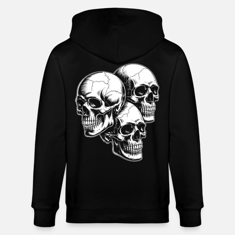 Trio crâne - Veste à capuche bio CULTIVATOR Stanley/Stella Unisexe - noir