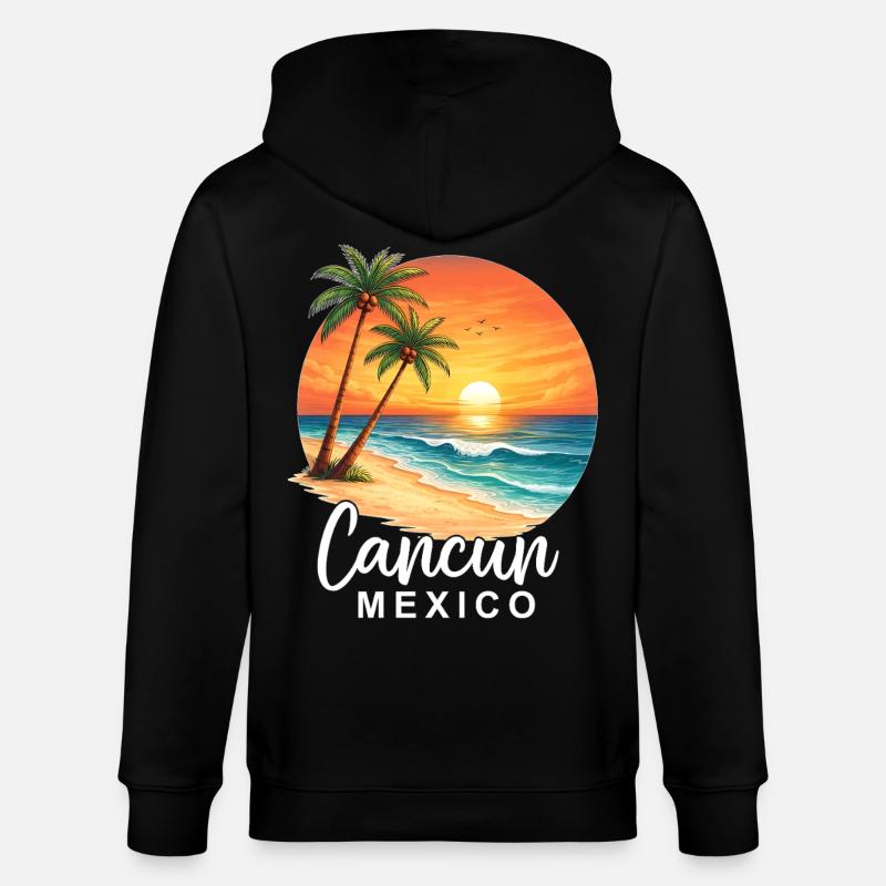 Cancun Mexico - Stanley/Stella Unisex Bio-Kapuzenjacke CULTIVATOR  - Schwarz