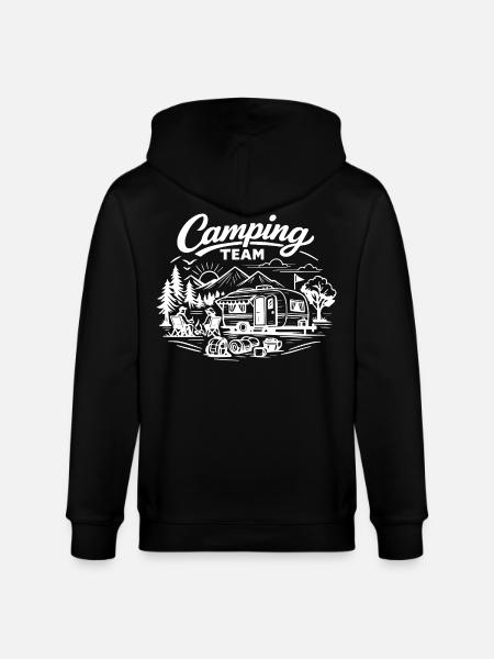 Camping Team Wagon - Stanley/Stella CULTIVATOR  Unisex Organic Hooded Jacket - black
