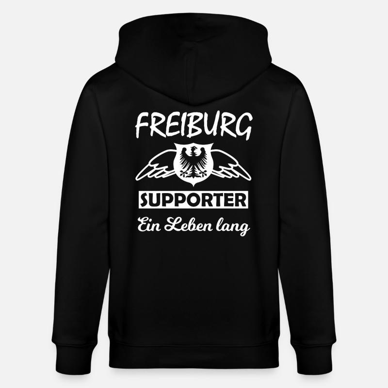 Freiburg Supporter Ein Leben Lang - Stanley/Stella Unisex Bio-Kapuzenjacke CULTIVATOR  - Schwarz