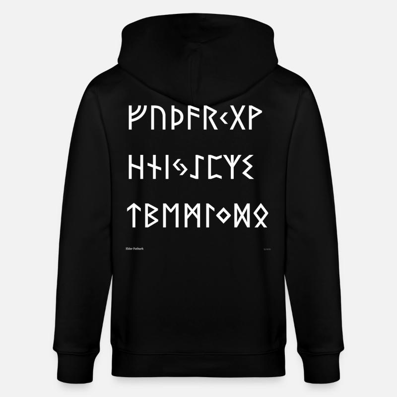 Futhark Elder (blanc) - Veste à capuche bio CULTIVATOR Stanley/Stella Unisexe - noir