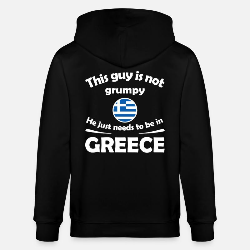 Not Grumpy Greek Vibe Tee - Stanley/Stella Unisex Bio-Kapuzenjacke CULTIVATOR  - Schwarz