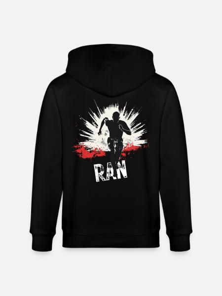 Running Jogging Runner Sprint Design - Stanley/Stella CULTIVATOR  Unisex Organic Hooded Jacket - black