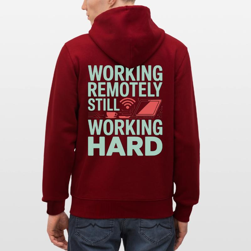 Remote Developer Working Remotely Web Programmer Stanley/Stella Unisex Bio-Kapuzenjacke CULTIVATOR 
