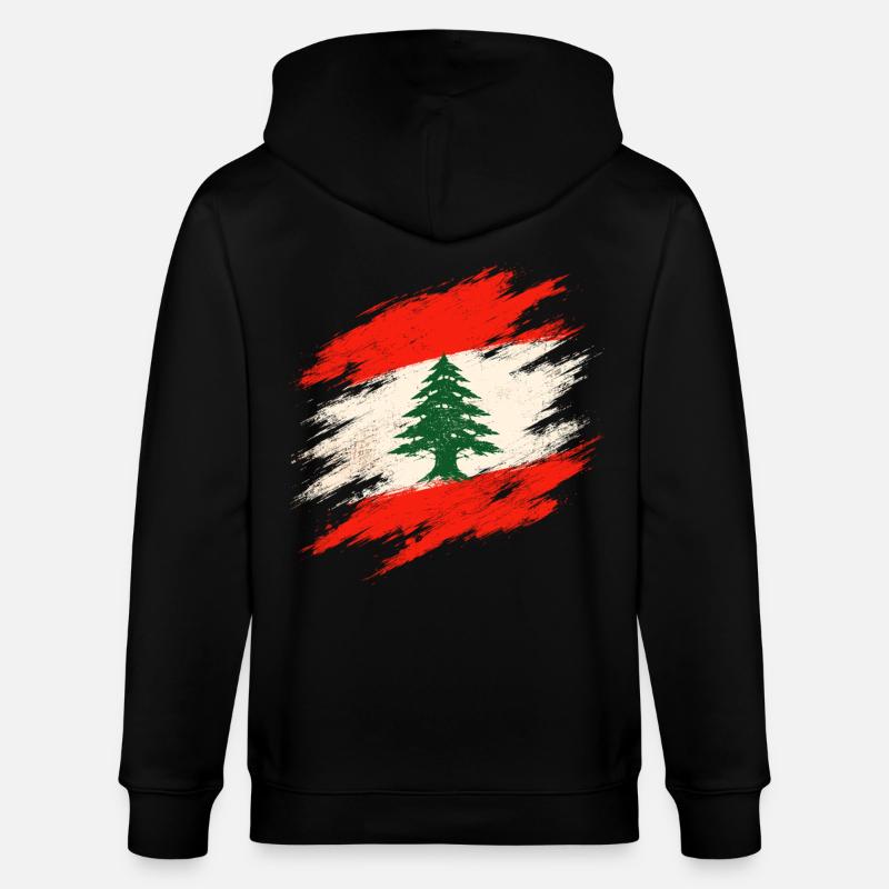 Liban Libanais - Veste à capuche bio CULTIVATOR Stanley/Stella Unisexe - noir