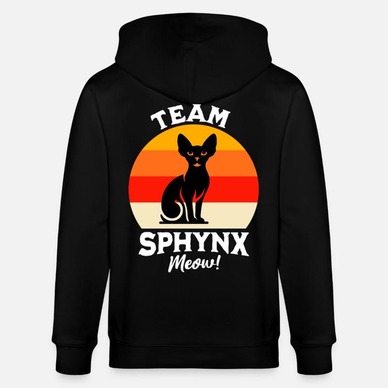 Team Sphynxkatze - Stanley/Stella Unisex Bio-Kapuzenjacke CULTIVATOR  - Schwarz