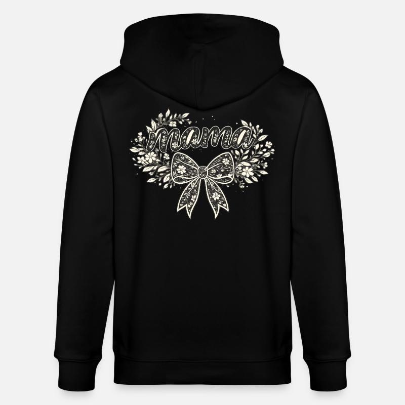 Mama-Geschenk: Retro-Mama-Visualisierung - Stanley/Stella Unisex Bio-Kapuzenjacke CULTIVATOR  - Schwarz