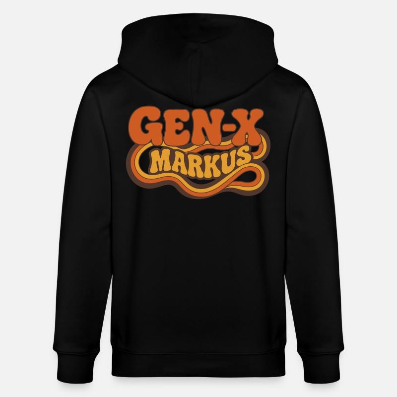 Logo rétro Gen-X Markus - Veste à capuche bio CULTIVATOR Stanley/Stella Unisexe - noir