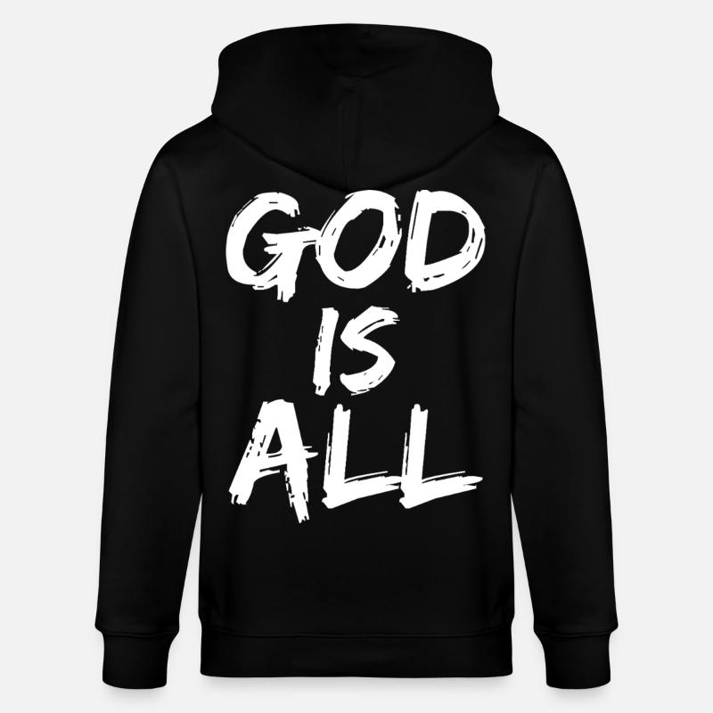 god is all - Stanley/Stella Unisex Bio-Kapuzenjacke CULTIVATOR  - Schwarz
