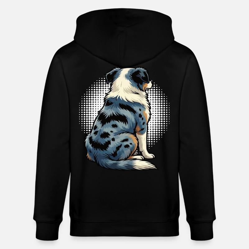 Berger australien Aussie Aussie Propriétaires Aussies - Veste à capuche bio CULTIVATOR Stanley/Stella Unisexe - noir