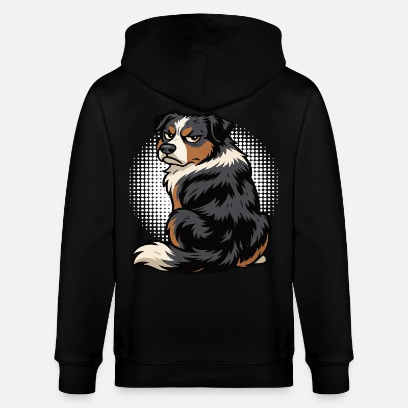 Australian Shepherd Aussie Aussiebesitzer Aussies - Stanley/Stella Unisex Bio-Kapuzenjacke CULTIVATOR  - Schwarz