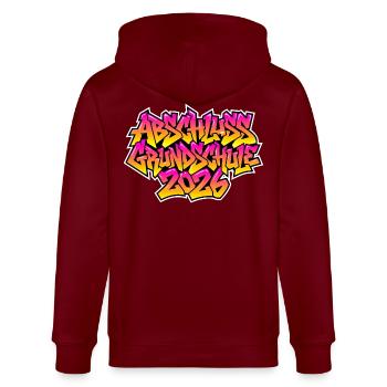 Elementary School Graduation 2026 Graffiti - Stanley/Stella CULTIVATOR  Unisex Organic Hooded Jacket - burgundy - Back - Anna (173cm)