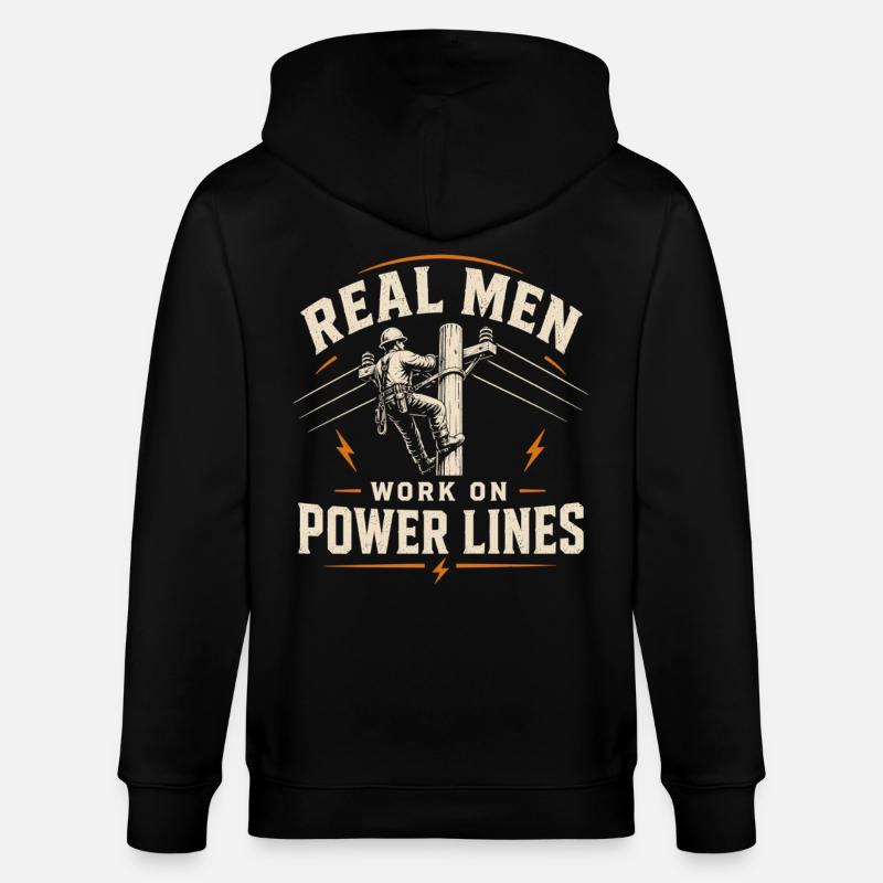 Electrician Engineer Technology Cable Design - Stanley/Stella CULTIVATOR Unisex Organic Hooded Jacket - black
