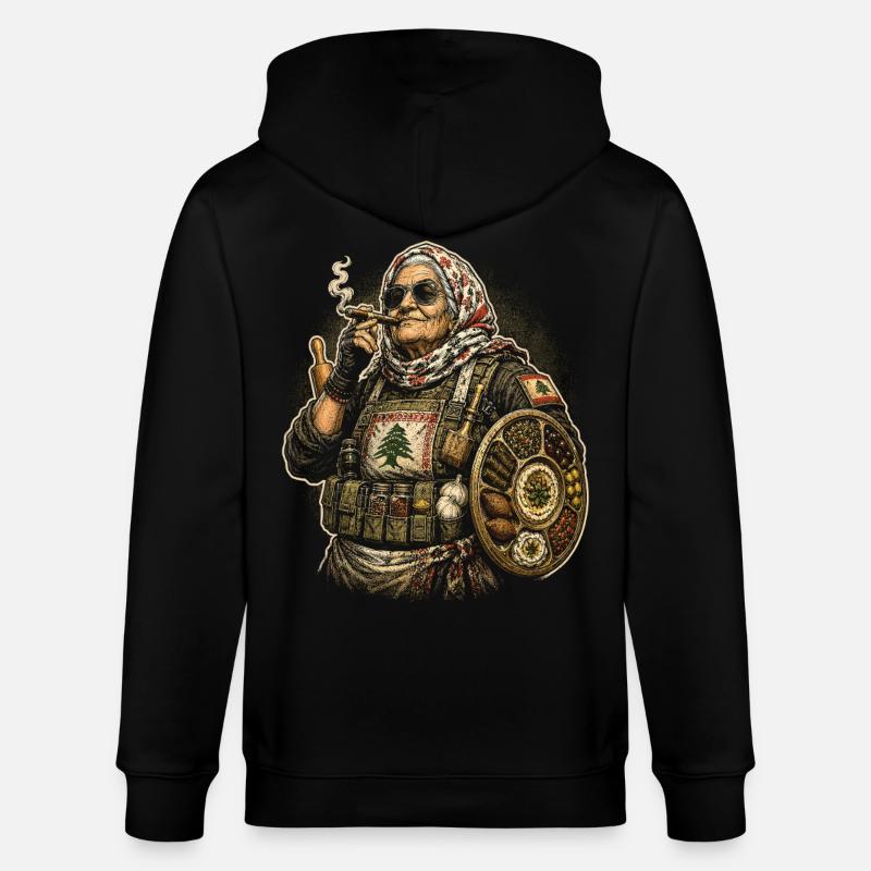 Libanon Libanese - Stanley/Stella Unisex Bio-Kapuzenjacke CULTIVATOR  - Schwarz
