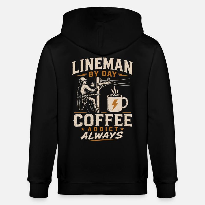 Strom Techniker Kaffee Kabel Arbeit - Stanley/Stella Unisex Bio-Kapuzenjacke CULTIVATOR - Schwarz