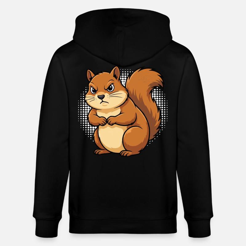Eichhörnchen Eichhorn Eichhörnchenliebhaber Nager - Stanley/Stella Unisex Bio-Kapuzenjacke CULTIVATOR - Schwarz