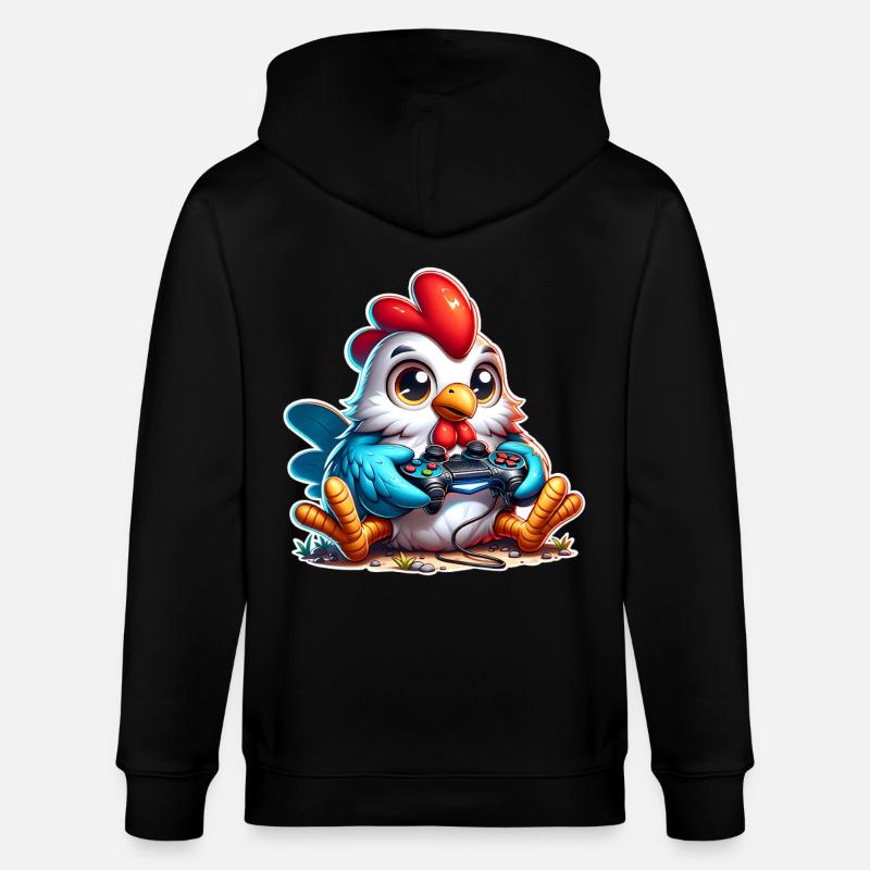 Joueur de poules - Veste à capuche bio CULTIVATOR Stanley/Stella Unisexe - noir