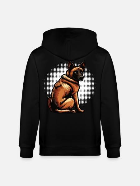 Malinois Belgian Shepherd Malinois Owner - Stanley/Stella CULTIVATOR Unisex Organic Hooded Jacket - black