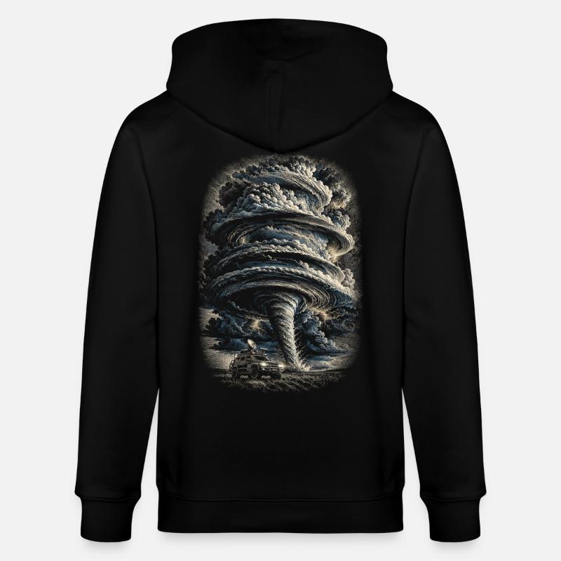 Météorologue chasseur de tempêtes - Veste à capuche bio CULTIVATOR Stanley/Stella Unisexe - noir