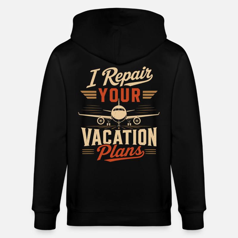 Luftfahrt Technik Flugzeugwartung Experte - Stanley/Stella Unisex Bio-Kapuzenjacke CULTIVATOR  - Schwarz