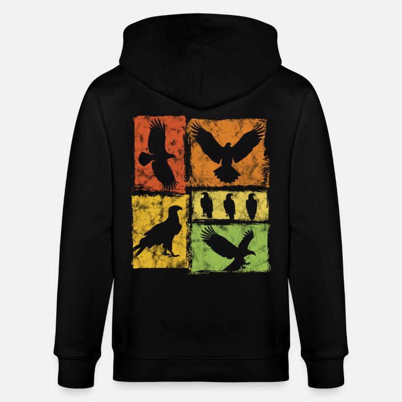 Eagle Retro Graphic - Veste à capuche bio CULTIVATOR Stanley/Stella Unisexe - noir