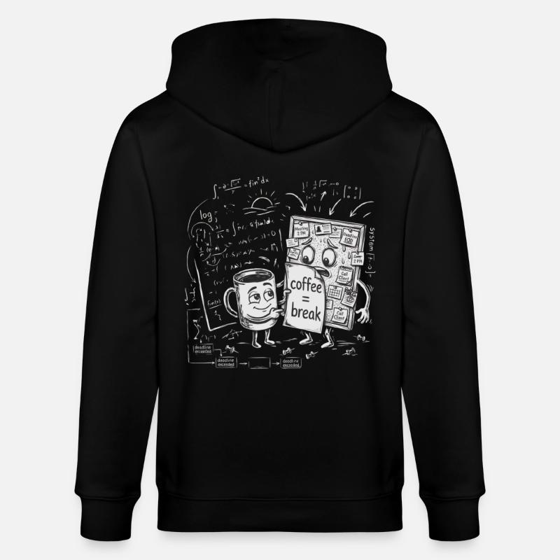 Deadline-Chaos: Coffee Break Büro Geschenk - Stanley/Stella Unisex Bio-Kapuzenjacke CULTIVATOR  - Schwarz