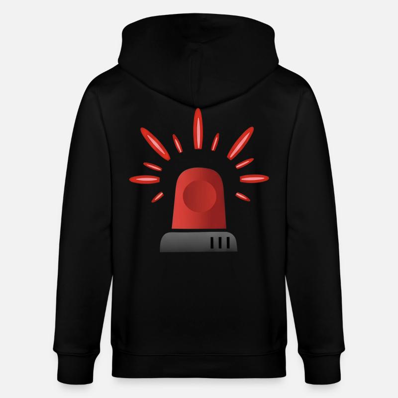 Lumière d’alerte de Sirène rouge - Veste à capuche bio CULTIVATOR Stanley/Stella Unisexe - noir
