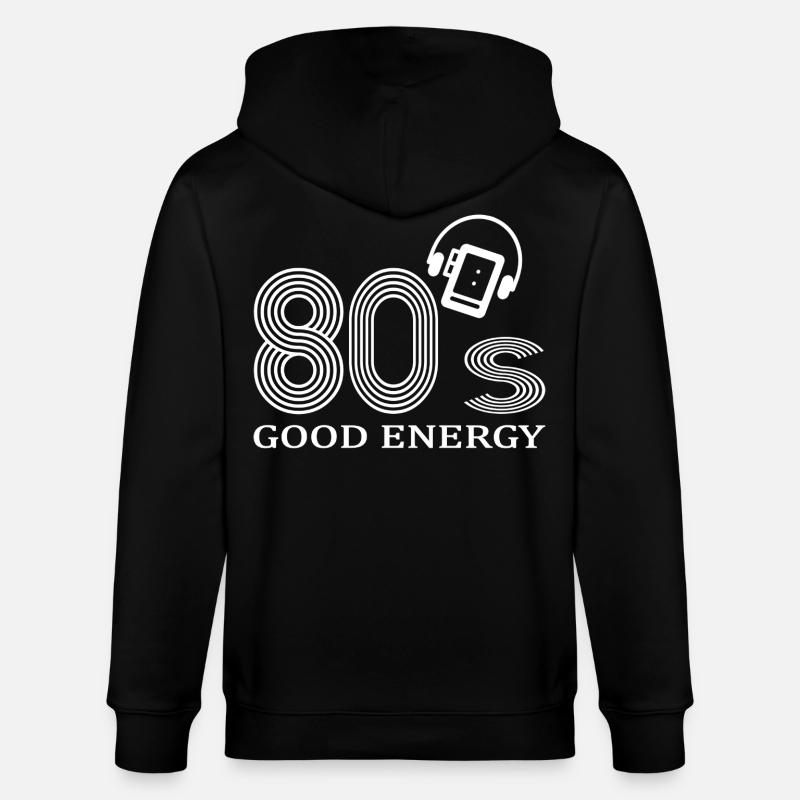 années 80 - Veste à capuche bio CULTIVATOR Stanley/Stella Unisexe - noir