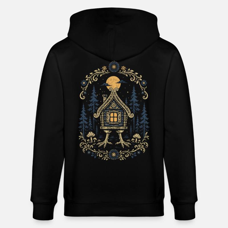 Baba Yaga Hut - Veste à capuche bio CULTIVATOR Stanley/Stella Unisexe - noir