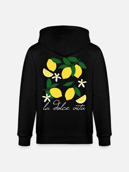 La Dolce Vita Zitronen - Stanley/Stella Unisex Bio-Kapuzenjacke CULTIVATOR  - Schwarz