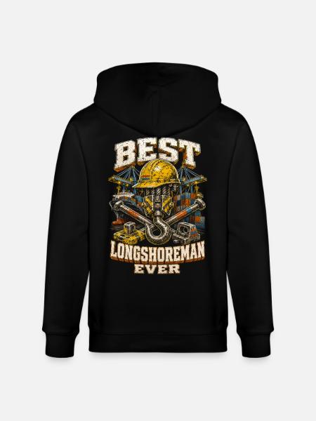 Hafenarbeiter Best Longshoreman Ever - Stanley/Stella Unisex Bio-Kapuzenjacke CULTIVATOR  - Schwarz