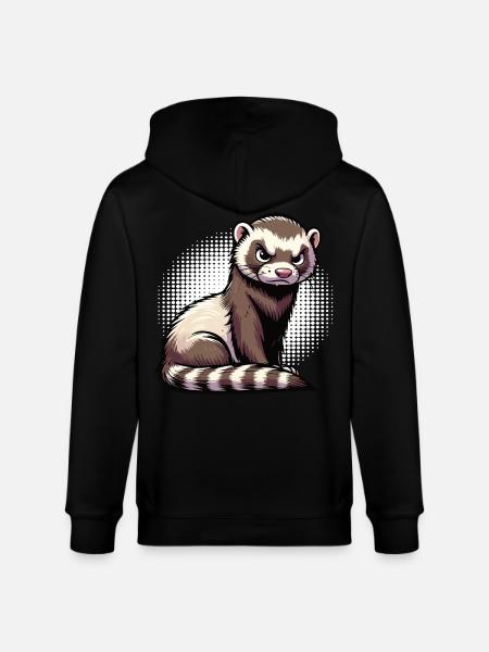 Frettchen Frettchenhalter Frettchenbesitzer - Stanley/Stella Unisex Bio-Kapuzenjacke CULTIVATOR - Schwarz