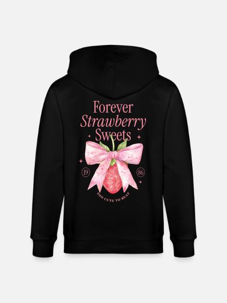 Coquette Bow fraise millésime - Veste à capuche bio CULTIVATOR Stanley/Stella Unisexe - noir