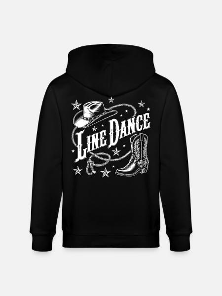 Line Dance Cowboy Flair - Stanley/Stella Unisex Bio-Kapuzenjacke CULTIVATOR - Schwarz