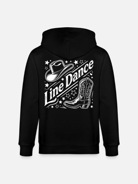 Line Dance Western Graphic - Stanley/Stella CULTIVATOR Unisex Organic Hooded Jacket - black