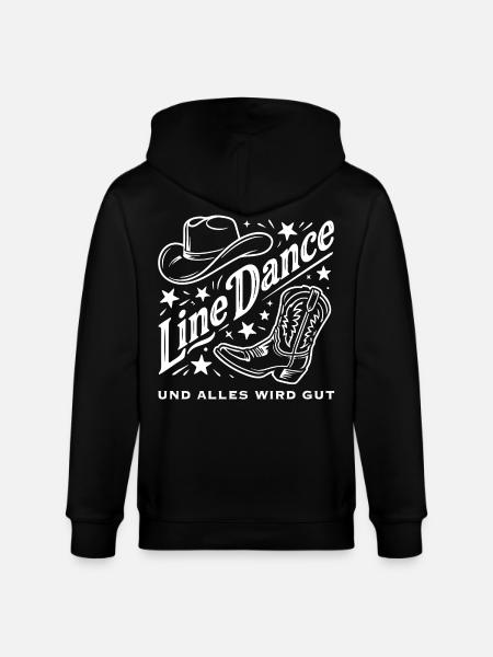 Line Dance Cowboy Flair - Stanley/Stella Unisex Bio-Kapuzenjacke CULTIVATOR - Schwarz