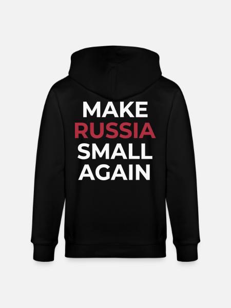 Make russia Small Again - Stanley/Stella CULTIVATOR Unisex Organic Hooded Jacket - black