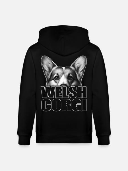 welsh_corgi_Font_Fashion - Stanley/Stella Unisex Bio-Kapuzenjacke CULTIVATOR - Schwarz