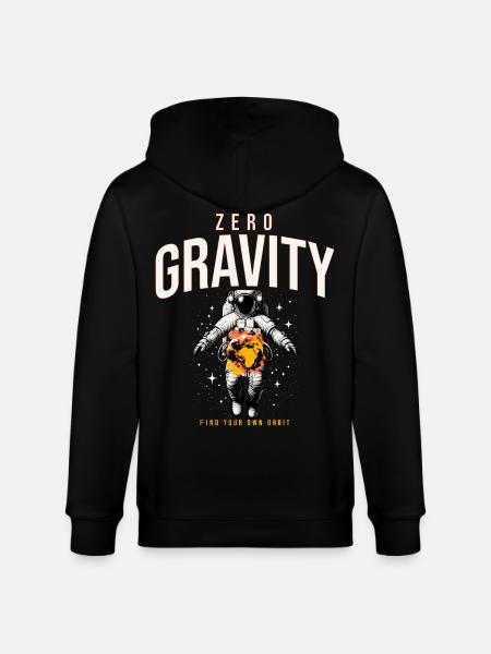 Zero Gravity Astronaut Erde Weltraum - Stanley/Stella Unisex Bio-Kapuzenjacke CULTIVATOR - Schwarz