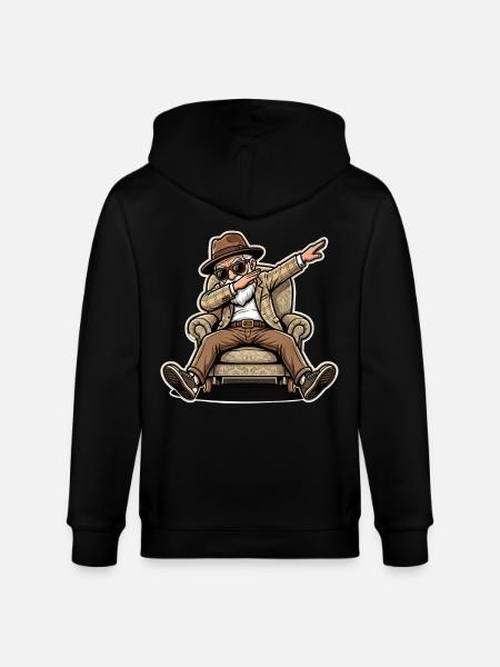 Cool pensioner grandpa - Stanley/Stella CULTIVATOR Unisex Organic Hooded Jacket - black