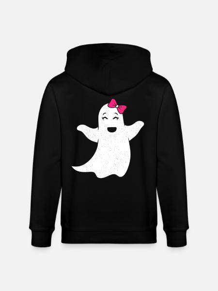 Ghost girl with pink bow - Stanley/Stella CULTIVATOR Unisex Organic Hooded Jacket - black