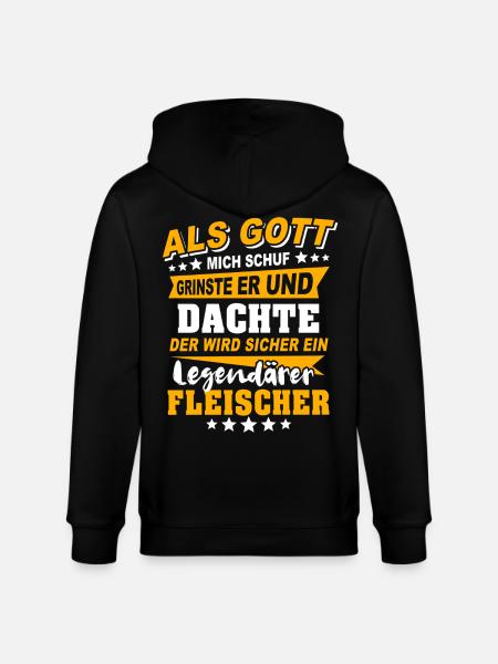 Fleischer Sprüche - Stanley/Stella Unisex Bio-Kapuzenjacke CULTIVATOR - Schwarz